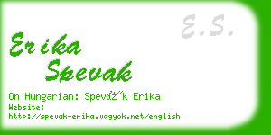 erika spevak business card